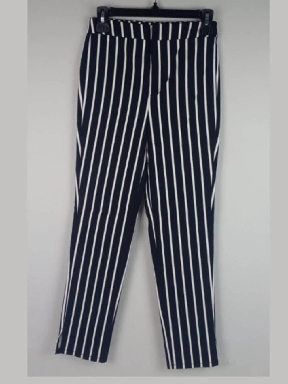 Forever 21 Women's 26x26 Black White Stripes Stretch Denim Pants Jeans